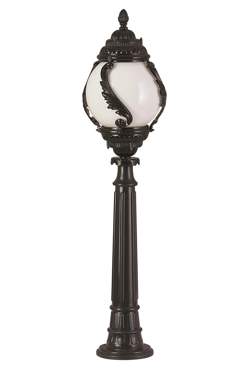 Lampadar de exterior, Opviq, 685AVN1210, Alb/Negru - imagine 4